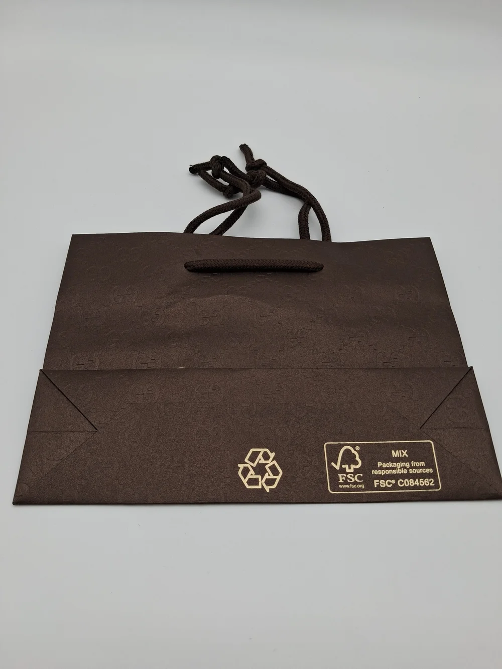 GUCCI Firenze 1921 GG Monogram Brown Gold Gift Shopping Bag Sealed Pristine